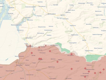 карта боїв Оріхівський напрямок 7 липня