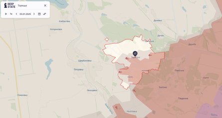 Наступление РФ, Торецк, карта, DeepState, 3 января