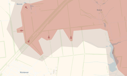 Продвижение оккупантов возле Желанного и Новоалександровки