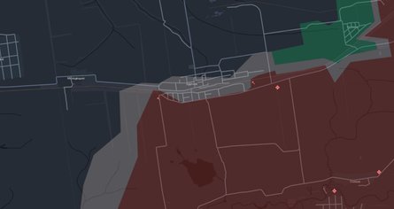 Карта бойових дій поблизу Удачного