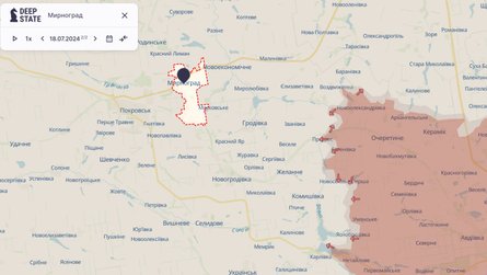 Бои на востоке, Донбасс, карта, 18 июля, Покровск, Мирноград, Прогресс