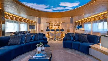 Суперяхта, яхта, Leona, судно, корабль, люксовая яхта, дорогая яхта, много роскоши, крытый бассейн, золото, дизайн, интерьер