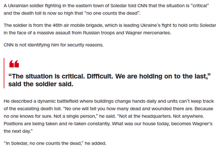 CNN репортаж бои за Соледар штурм бойцы ВСУ наступление