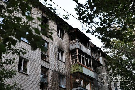 Наслідки нічного удару БПЛА по Харкову