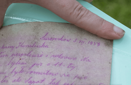Лист у пляшці, Ґданськ, знахідка, рукописний лист 1959, діти знайшли пляшку, Польща, історична знахідка