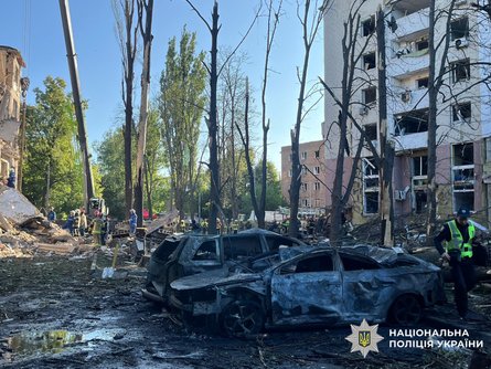 У Нацполіції показали наслідки обстрілу Києва 23 червня