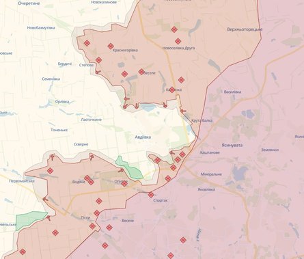 Карта бойових дій Авдіївка