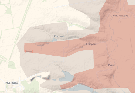 ЗС РФ просунулись у селі Сухецьке на Донеччині