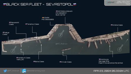 Супутникові знімки за 23 квітня, знімки, Севастополь