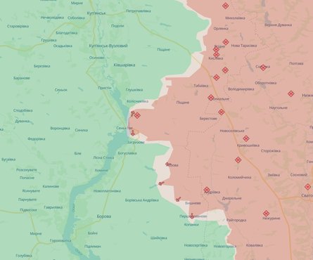 карта Куп'янський напрямок