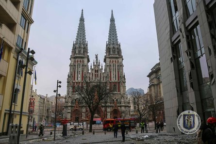 Удар РФ, обстріл Києва 20 грудня, костел Святого Миколая, як вигляда після обстрілу