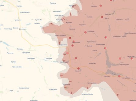 карта бої в донецькій області