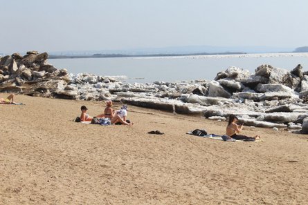 лед, амур, хабаровск, люди, пляж, фото