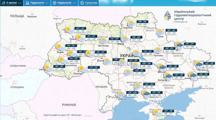 Укргидрометцентр о погоде в Украине на 5 июля