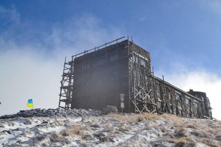 снег, Карпаты, гора Поп Иван Черногорский