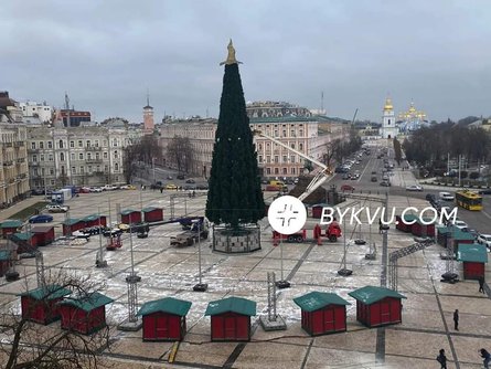 елка в шляпе, елка, софиевская площадь, киев, новогодняя елка