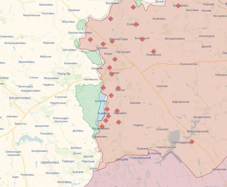 карта бахмута