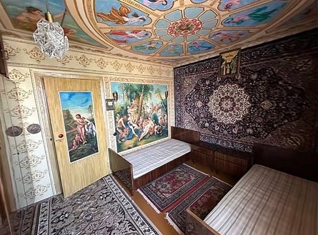 Квартира, аренда квартиры, роспись на стенах, роспись на потолке, интерьер, дизайн