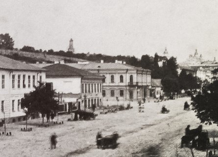 Кут Хрещатика та Фундуклеївської, історія києва, старий київ, ретро фото, архівне фото, історія хрещатика, вулиці старого києва, історія фундуклеївської вулиці