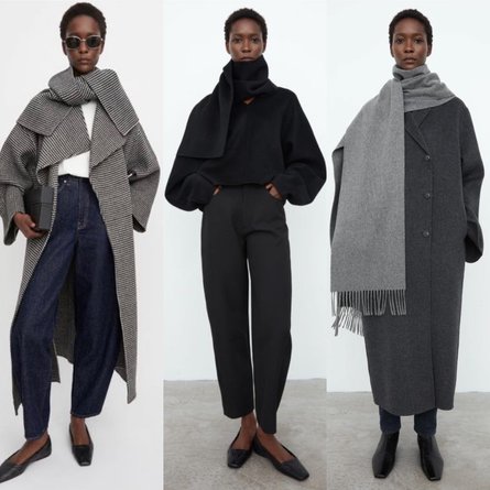 шарф однотонный