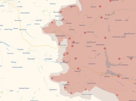 карта бої в донецькій області