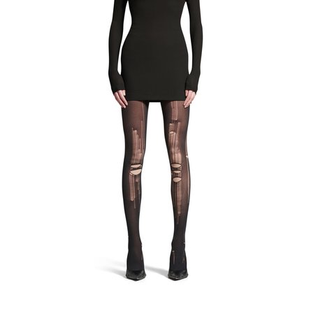 Balenciaga, колготки, рваные колготки