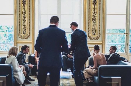 Эммануэль Макрон, Брижит Макрон, Хейли Бибер, Джастин Бибер