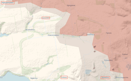 Покровское направление, бои Покровск, Селидово, Донецкая область, карта боевых действий