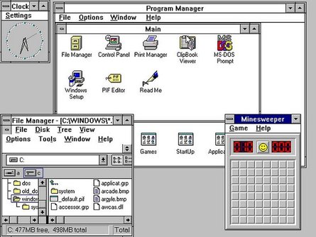 Windows 3.0, еволюція ОС Windows, інтерфейс Windows