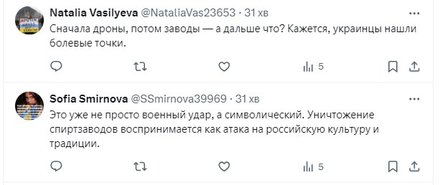 Удари по РФ, удар по спиртзаводах, коментар про страждання росіян, спиртзавод, російська культура