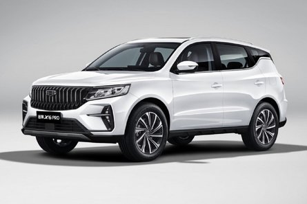китайский кроссовер, экстерьер Geely Emgrand X6 Pro, внешность, вид спереди и сбоку