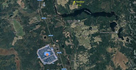 Удар по РФ, Торопець, Окрябрське, карта