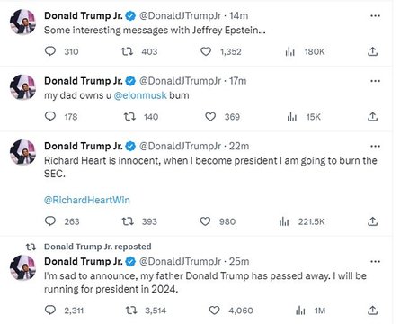 Дональд Трамп, Трамп-молодший, Твіттер