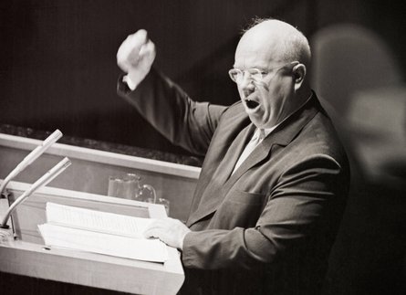 Хрущев, Никита Хрущев, генсек ЦК КПСС, советский лидер, Хрущев на трибуне