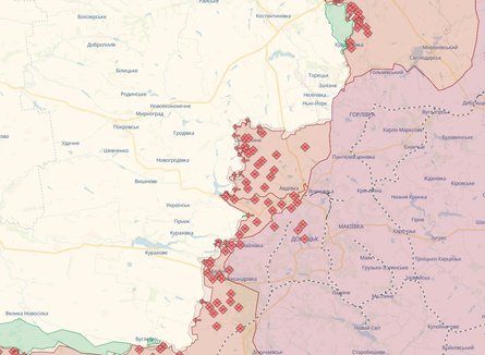 Карта бойових дій в Україні