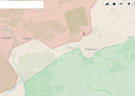 Карта бойових дій Харківщина