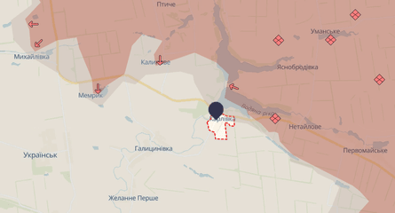 Ситуация вблизи Карловки по состоянию на 26 августа