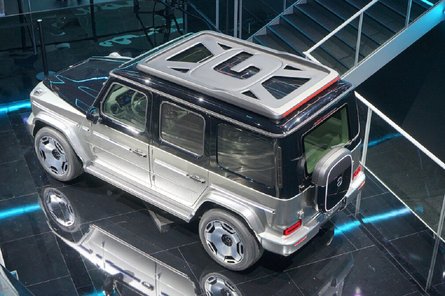 Concept EQG, электрический Mercedes-Benz G-Class, Гелендваген, Гелик, электрический Гелик, электрический Гелендваген, вид сверху, внешность, экстерьер