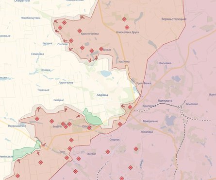Карта бойових дій Авдіївка