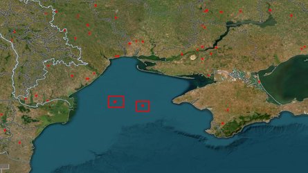 Пожар в Крыму, Черное море, вышки Бойко, пожар, 4 сентября, FIRMS