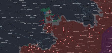 Карта боевых действий в Украине