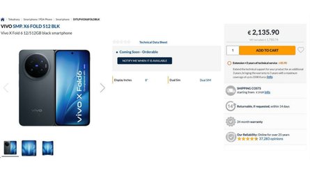 Vivo X Fold 6 в итальянском магазине