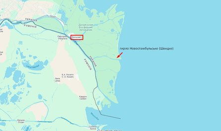 Устье "Быстрое" расположено в 18 км от Сулинского канала