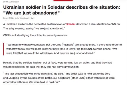 CNN репортаж бои за Соледар штурм бойцы ВСУ наступление