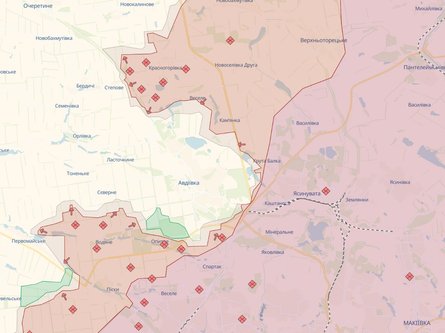 карта лінія фронту в Україні