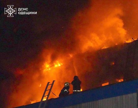 Атака РФ на Одессу, 14 апреля, ГСЧС, Одесса, пожар