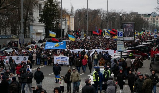 В полиции насчитали 2,5 тыс. участников марша сторонников Саакашвили