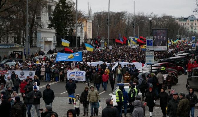 В полиции насчитали 2,5 тыс. участников марша сторонников Саакашвили