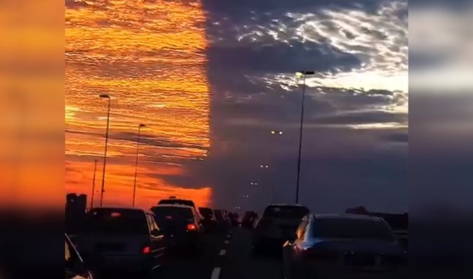 "Збій матриці": у небі спостерігали незвичайне природне явище (відео)