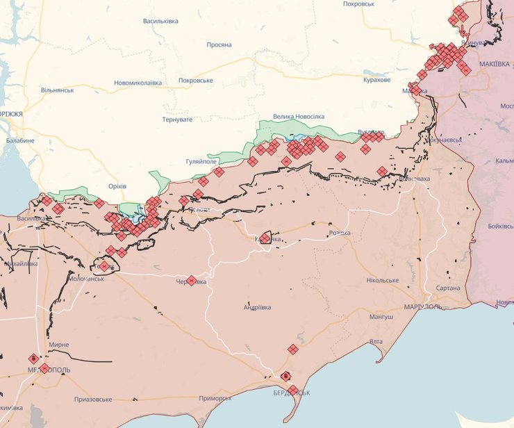 карта война в украине